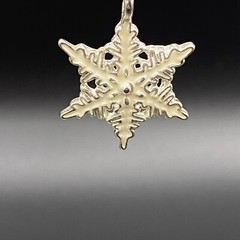 Handmade Earrings Snowflake Christmas Holiday 2.5″ Total Long