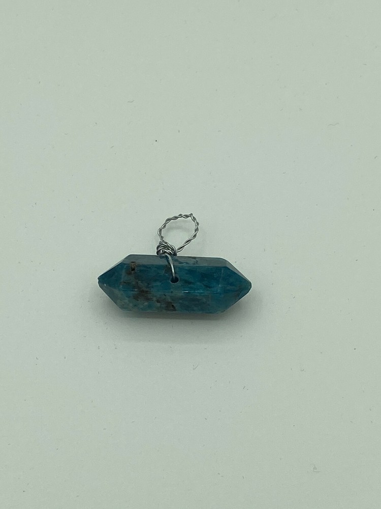 Natural Apatite Gemstone Double Terminated Point Pendant
