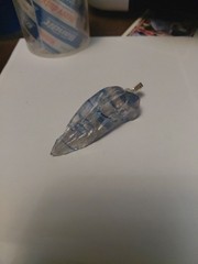 Made From Marble, Glass Pendant 3″ Long. Very Unique