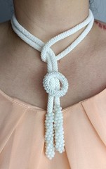 Handmade jewelry, beaded lariat