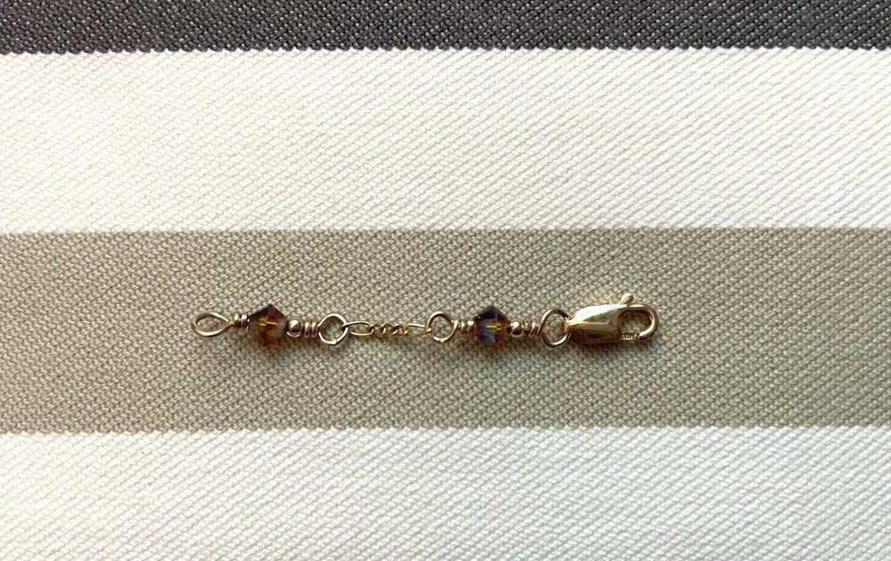 Marked 14 Karat Gold Filled And Figuero Chain Extender Lobster Claw Clasp 1 3/4