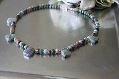 Labradorite and Indian Agate Necklace Unique Jewelry One of a Kind Gift or Treat