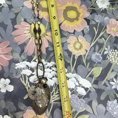 Adorned Crown Jewelry assemblage spoon watch face crystal cluster necklace