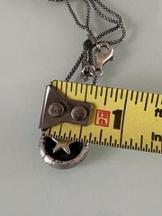 VTG Handmade 999 Sterling Silver Wax Seal Star Pendant With 925 Chain 10g