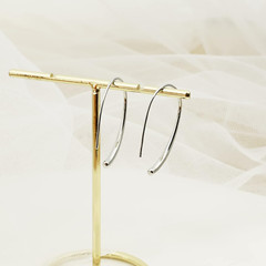 Handmade Pull through Earrings 925 Sterling Silver Earrings Hypoallergenic Open