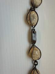Vintage Mexican Sterling Silver CJC Wire Wrapped Jasper Necklace 140g Artisan 37
