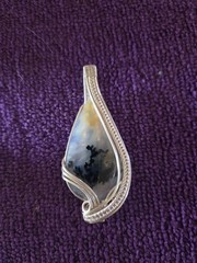 JMDean62 OOAK Dendritic Agate Wire Wrapped Pendant Handmade Natural Gemstone