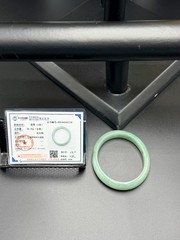 Certified Grade A Jadeite Jade Oval Bangle Green 59×51 mm #562718