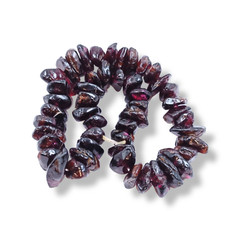 Crushed Red Garnet Rough Bracelet Handmade Elastic Adjustable Raw Bracelet