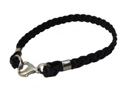 Braided Leather Mens or Womens Bracelet/Anklet 5/16″ (.794 cm) 7″ to 10″ Lengths