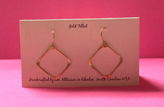 Ken Attkisson 14k Gold Filled Handcrafted Square Dangle earrings