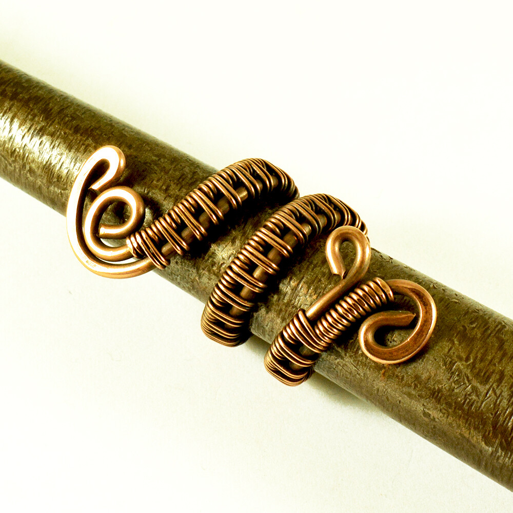 Antiqued Copper Wire Wrapped Ring Any Size – Mba Handmade – Artisan Jewelry