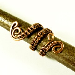 Antiqued Copper Wire Wrapped Ring Any Size – Mba Handmade – Artisan Jewelry