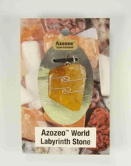 1.1″/27mm AZOZEO™ World Labyrinth Himalaya Gold Azeztulite™ Pendant #928