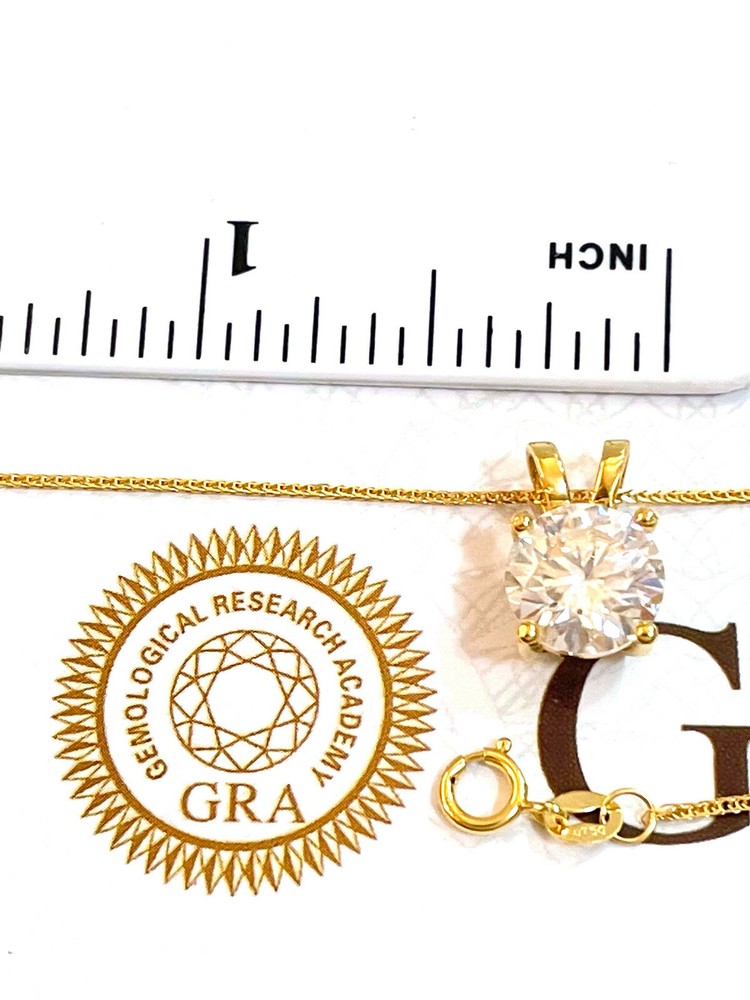 2 CARAT Diamond Necklace Pendant GRA certified Diamond Solid 18k Gold Jewelry
