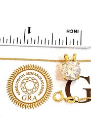2 CARAT Diamond Necklace Pendant GRA certified Diamond Solid 18k Gold Jewelry