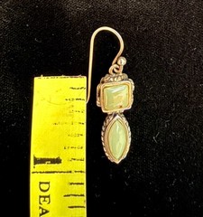 Multicolor Stone Nugget Hand Knotted Necklace and Sterling Silver Green Earring