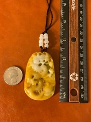 Huge New Burmese Jadeite Dragon Pendant Necklace Artisan Handcrafted USA Seller