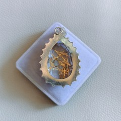 Golden Rutilated Quartz Cut Gemstone Pendant Silver Handmade Gemstone Jewelry
