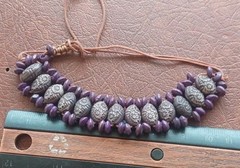 Handmade Job’s Tears Seed Bracelet Anklet Natural Organic Cuff Boho Purple