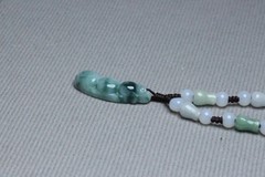 Cert’d Natural Green A Jadeite jade Hand-Carved Green beans Pendant