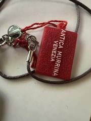 Vtg Estate Antica Murrina Real Murano Venetian Glass Necklace Venice Italy Tag