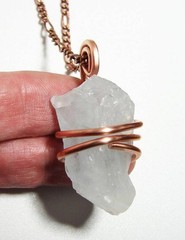 Raw Polished Celestite Angel Communication Faith Pendant Chakra Necklace #26