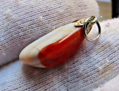 Natural Jasper Pendant Reddish, White, Brown