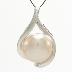 925 Sterling Silver Pink Cultured Pearls Water Drop Earring & Pendant Set TPJ