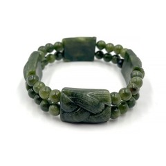 J.C. Walsh Connemara Marble Stretch Bracelet with Celtic Knots JCW184