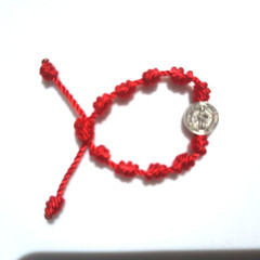 10 Knots Saint Benedict Baby bracelet for protection in Red string