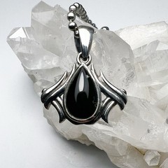 Triquetra Talisman Jewelry Black Onyx & Sterling silver Pendant
