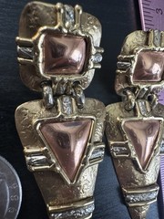 VINTAGE IXEL – SIGNED – HANDCRAFTED ARTISAN POST BACK/PIERCED EARRINGS