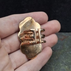 Dahila Turquoise Ring Solid Copper 3 Stone Adj 6.5-10 Boho Southwestern