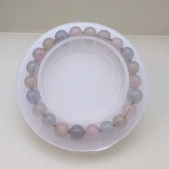 Natural morganite crystal beads bracelet 8.5mm