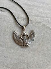 Isis necklace pendant – Egyptian goddess – Silver 900 – Egypt Amulet jewelry