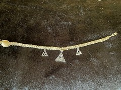 Handmade Hemp Cord Triquetra  Bracelet