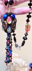 AMAZING Sterling Silver Labradorite, Pink Topaz, Spinel, Art Glass Etc. Necklace