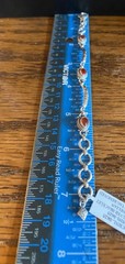 Sarda,Bali Made,Carnelian & Sterling,Adjustable Bracelet-Small Wrist Up 6.75”