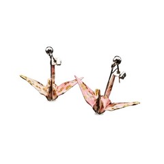 NOREN Origami Washi Paper Earrings Handmade Japanese Traditional Souvenir Japan