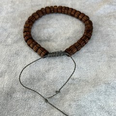 Handmade Laminate Wood Bead Bracelet Mens Adjustable Bracelet Handmade Beads NEW