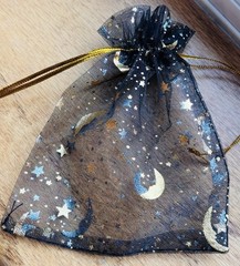 Black & Multicolor Crushed Glass Handmade Resin Pendant Dark Glam Gift