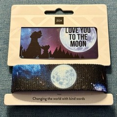 New! ZOX Strap *LOVE YOU TO THE MOON* Sz ONE SIZE/MEDIUM – Reversible Wristband