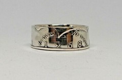 JFK HALF DOLLAR SILVER COIN RING 1965-1966-1967-1968-1969 SIZES 7-14
