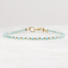 2mm Tiny Amazonite Bracelet – Dainty 14k Gold Filled Minimal