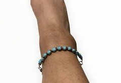 Howlite Turquoise Beaded Handmade Anklet Bracelet Adjustable