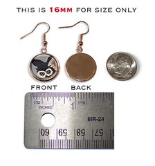Star of David Jewish Holiday Design Handmade Resin Dangling Earrings 16mm SIZE