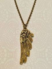 John Wind Maximal Art Artist Angel Wing Pendant Necklace RARE 💛