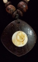 Boho Chic Statement Necklace Organic Natural Tagua Nut Wood Beads Necklace