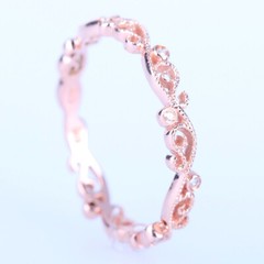 Diamond Jewelry Engagement .04ct Solid 10K Rose Gold Fine Wedding Ring Band